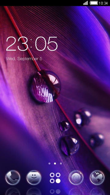 360x640 Download Purple Romantic Theme Wallpaper Icon Pack Theme