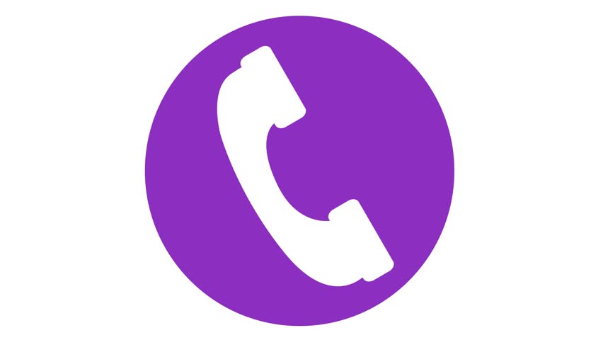 852x480 Phone Icon Incoming Call Symbol Looping Animation Purple