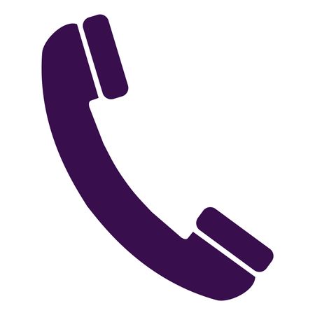 450x450 Vector Illustration Of Telephone Receiver Icon In Purple