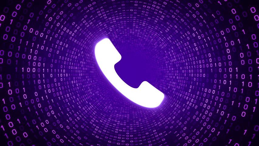 852x480 White Ringing Phone Icon Form Stock Footage Video