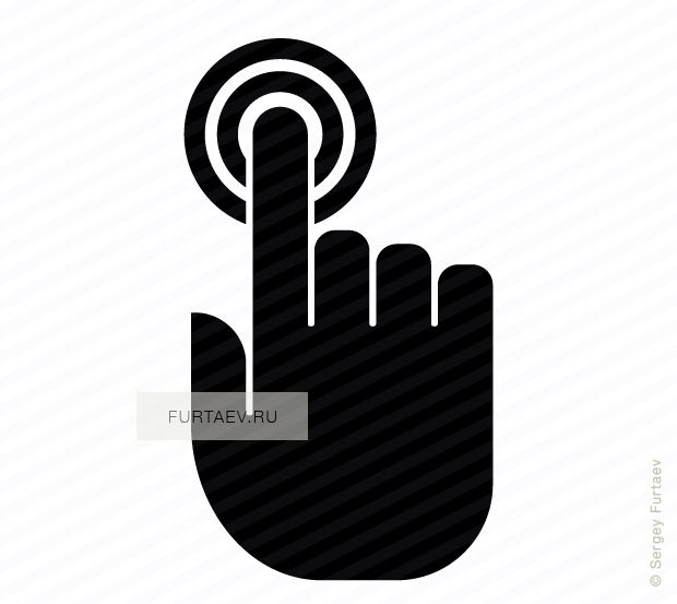 620x553 Touching Hand Vector Icon