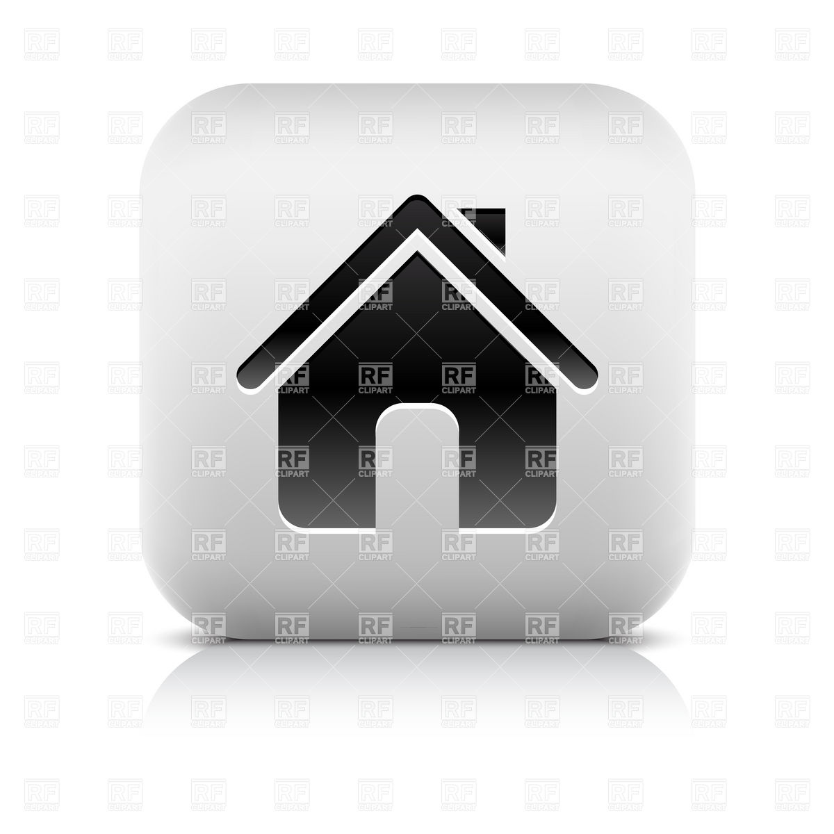 1200x1200 Gray Push Button With Black Home Icon Vector Image Of Signs