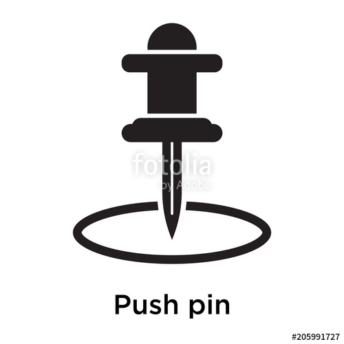 500x500 Push Pn Isolated On White Background Stock Image