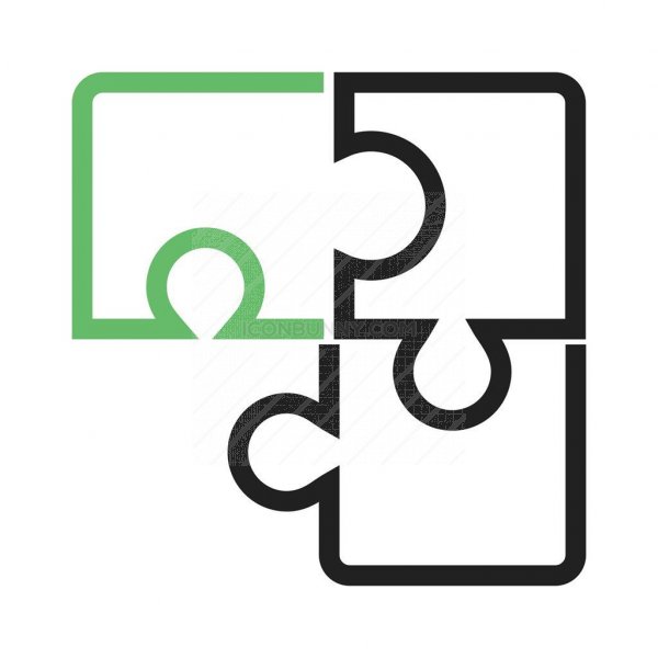 Puzzle Game Line Green Black Icon 600x600 Puzzle Game Line Green Black Icon