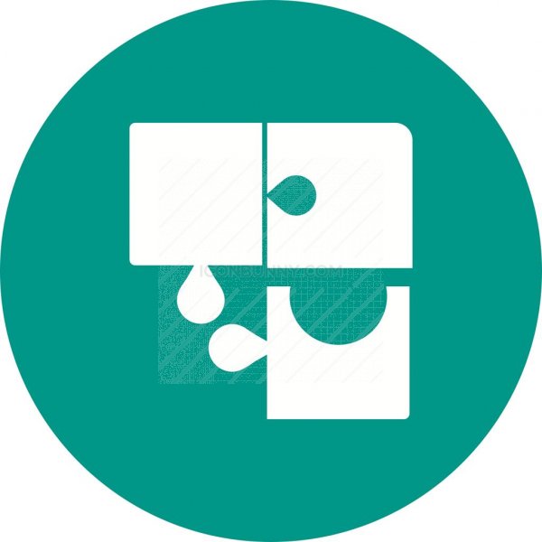 Puzzle Pieces Flat Round Icon 600x600 Puzzle Pieces Flat Round Icon