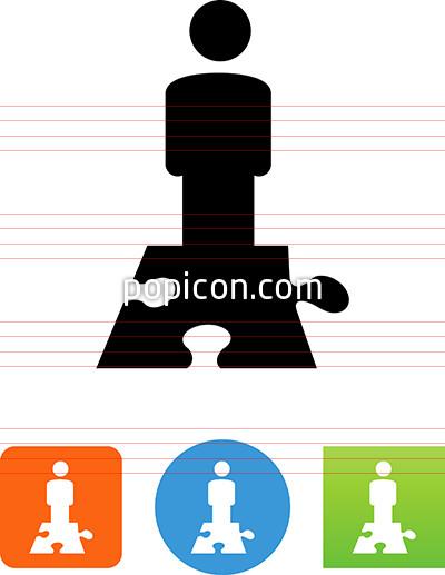 400x517 Person Standing On Puzzle Piece Icon