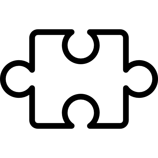 512x512 Puzzle Piece Outline Inside A Circle Icons Free Download