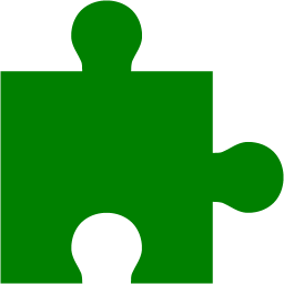256x256 Green Puzzle Piece Icon