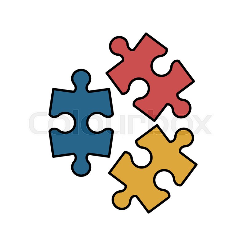 800x800 Puzzle Pieces Icon Image Vector Stock Vector Colourbox