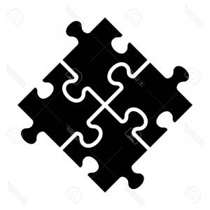 300x300 Icon Of A Head Cut Into Four Jigsaw Puzzle Pieces Colored Pink