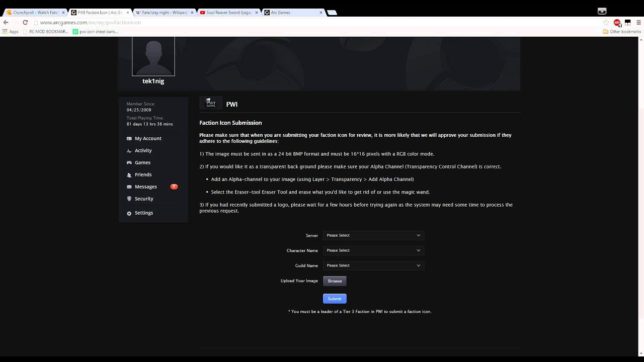 Unable To Upload Faction Icon 1280x720 Unable To Upload Faction Icon