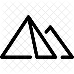 256x256 Pyramid Icon Of Line Style