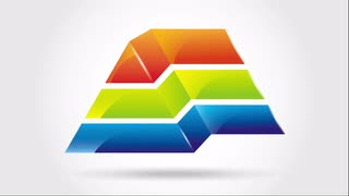 320x180 Pyramid Icon Design, Video Animation Stock Video Footage