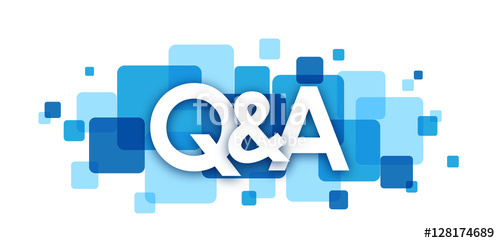 500x243 Qampa Blue Overlapping Vector Letters Icon Stock Image And Royalty