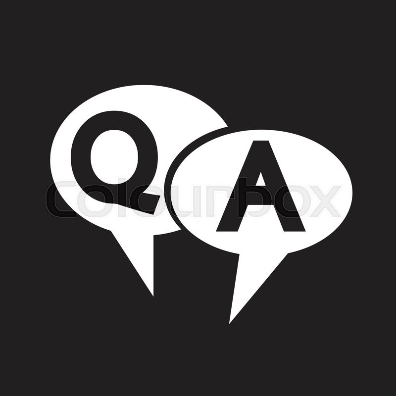 800x800 Qampa Symbolquestion Answer Icon Stock Vector Colourbox