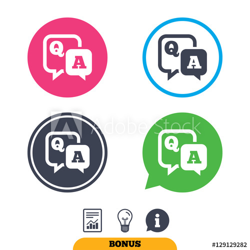 500x500 Question Answer Sign Icon Qampa Symbol Report Document