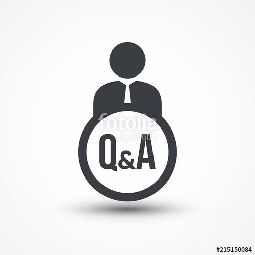 500x500 Person Flat Icon With Word Qampa Stock Image And Royalty Free