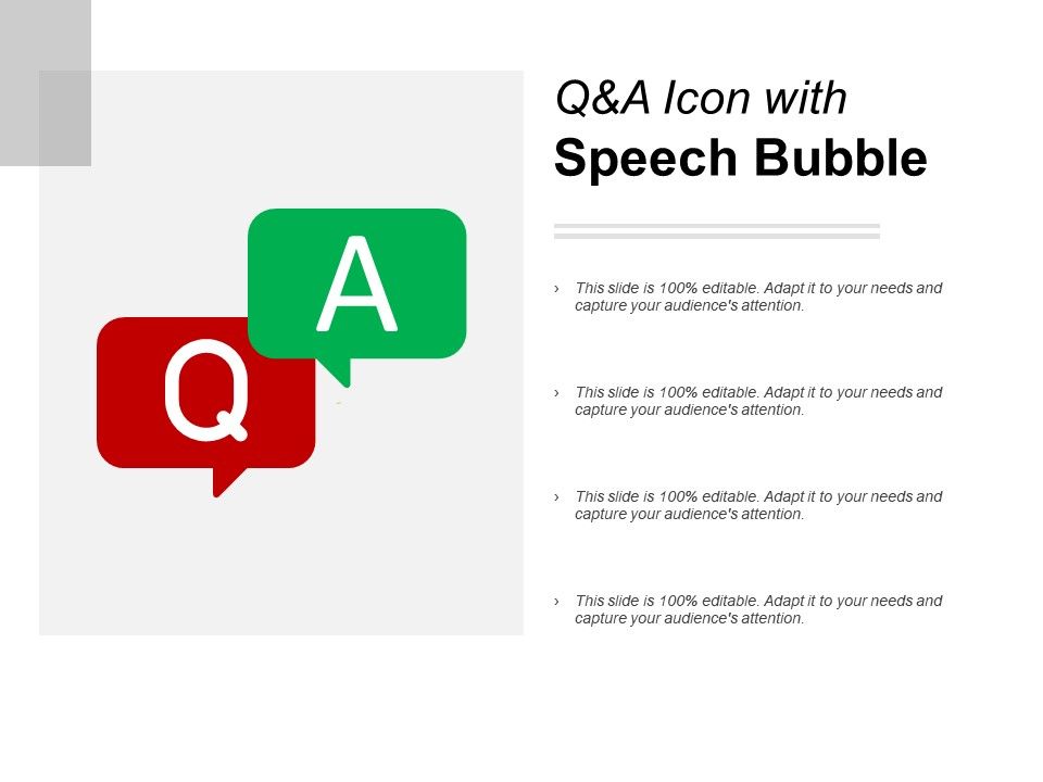 960x720 Q And A Icon With Speech Bubble Powerpoint Presentation Designs