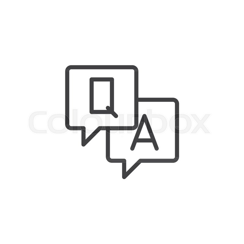 800x800 Q And A Letters In Speech Bubble Stock Vector Colourbox