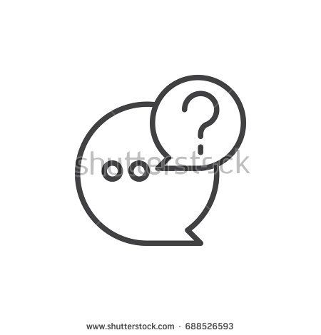 450x470 Q And A Line Icon, Outline Vector Sign, Linear Style Pictogram