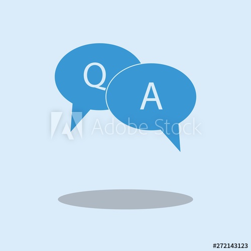 500x500 Q And A Vector Icon Illustration Sign