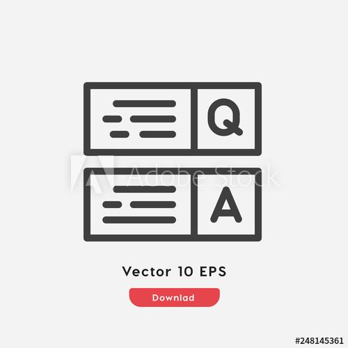 500x500 Q A Icon Vector