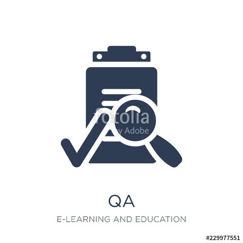 500x500 Qa Icon Trendy Flat Vector Qa Icon On White Background From E