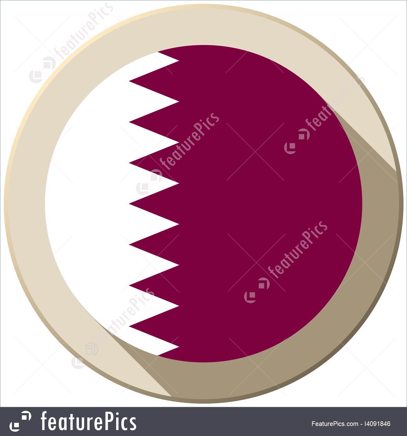 Qatar Flag Button Icon Modern Illustration 1300x1392 Qatar Flag Button Icon Modern Illustration