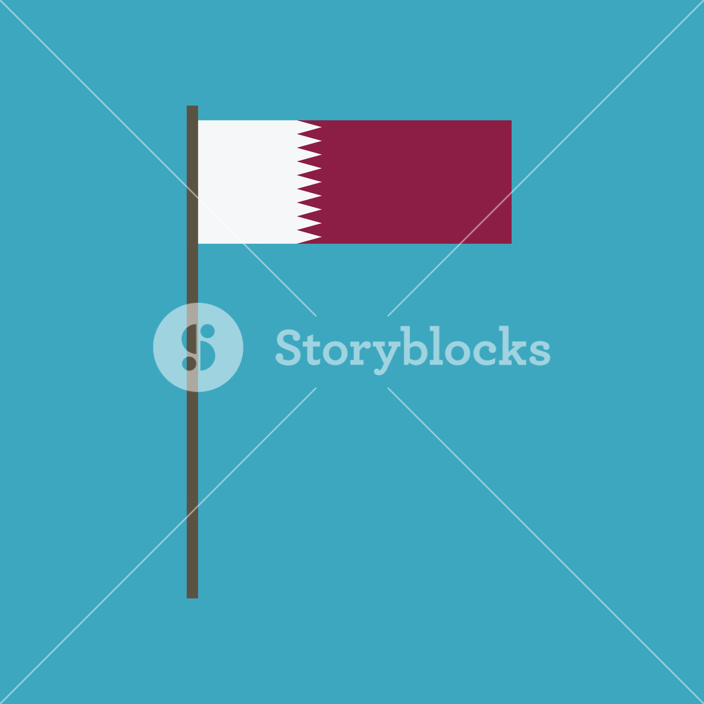 Qatar Flag Icon In Flat Design Independence Day Or National Day 1000x1000 Qatar Flag Icon In Flat Design Independence Day Or National Day