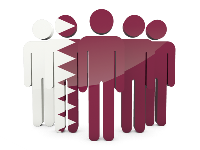 People Icon Illustration Of Flag Of Qatar 640x480 People Icon Illustration Of Flag Of Qatar