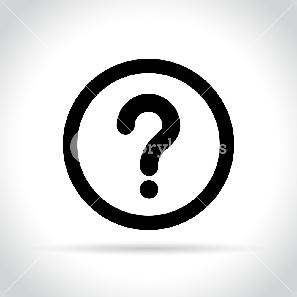 1000x1000 Illustration Of Question Mark Icon On White Background Royalty