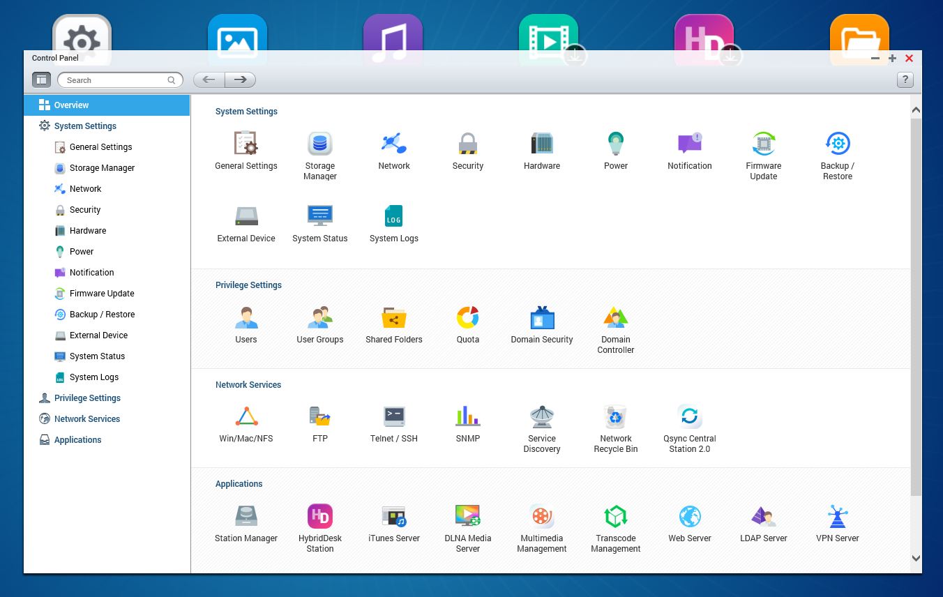 Network settings. QNAP CPANEL. Категории в списке панели управления. Сервер мультимедиа DLNA WD os5. Инструкция по настройке VPN В сетевых накопителях QNAP.