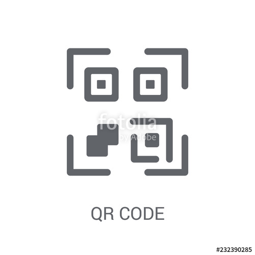 500x500 Qr Code Icon Trendy Qr Code Logo Concept On White Background