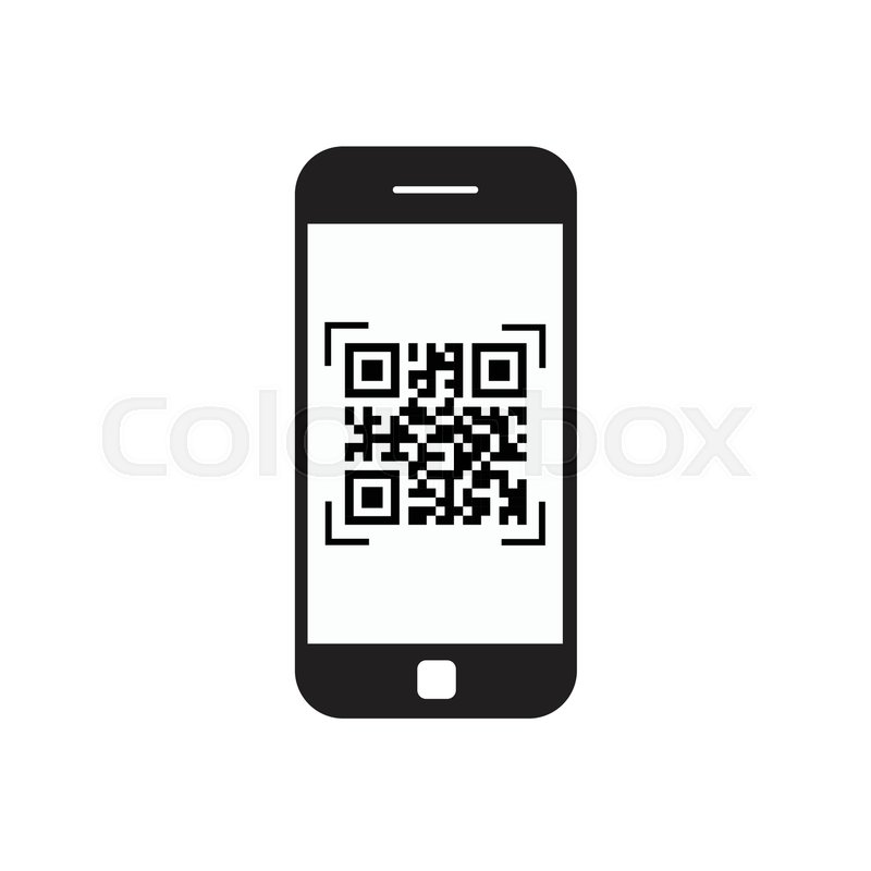 800x800 Smart Phone Scanning Qr Code Icon Stock Vector Colourbox