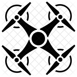 256x256 Quadcopter Icon Of Glyph Style