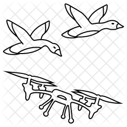 256x256 Quadcopter Icon Of Line Style