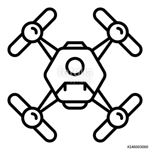 500x500 Quadcopter Icon Outline Quadcopter Vector Icon For Web Design