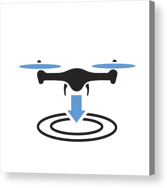 666x750 Rc Drone Quadcopter Icon For Website Design, Logo Acrylic Print