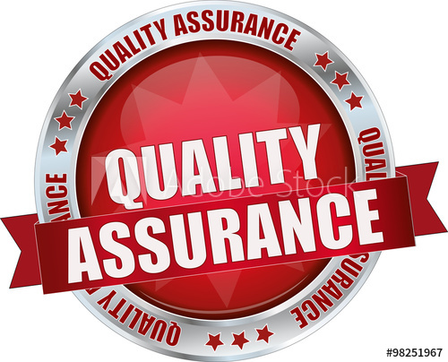500x404 Quality Assurance Realistic Modern Round Glossy Vector