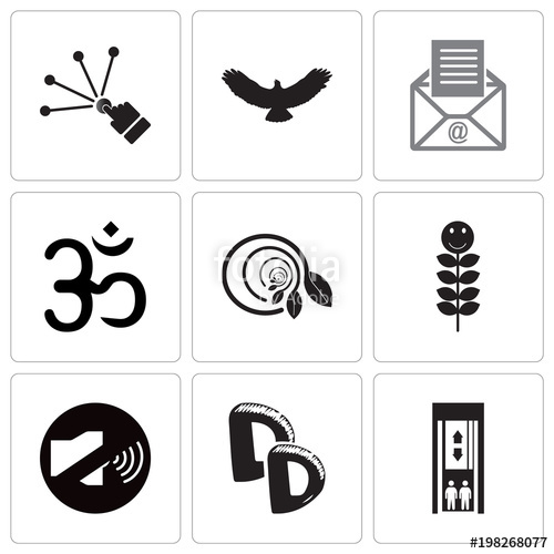 Set Of Simple Editable Icons Such As Elevator, Double D 500x500 Set Of Simple Editable Icons Such As Elevator, Double D
