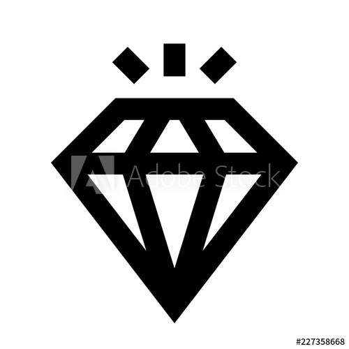 500x500 Diamond Shine Luxury Quality Service Vector Icon