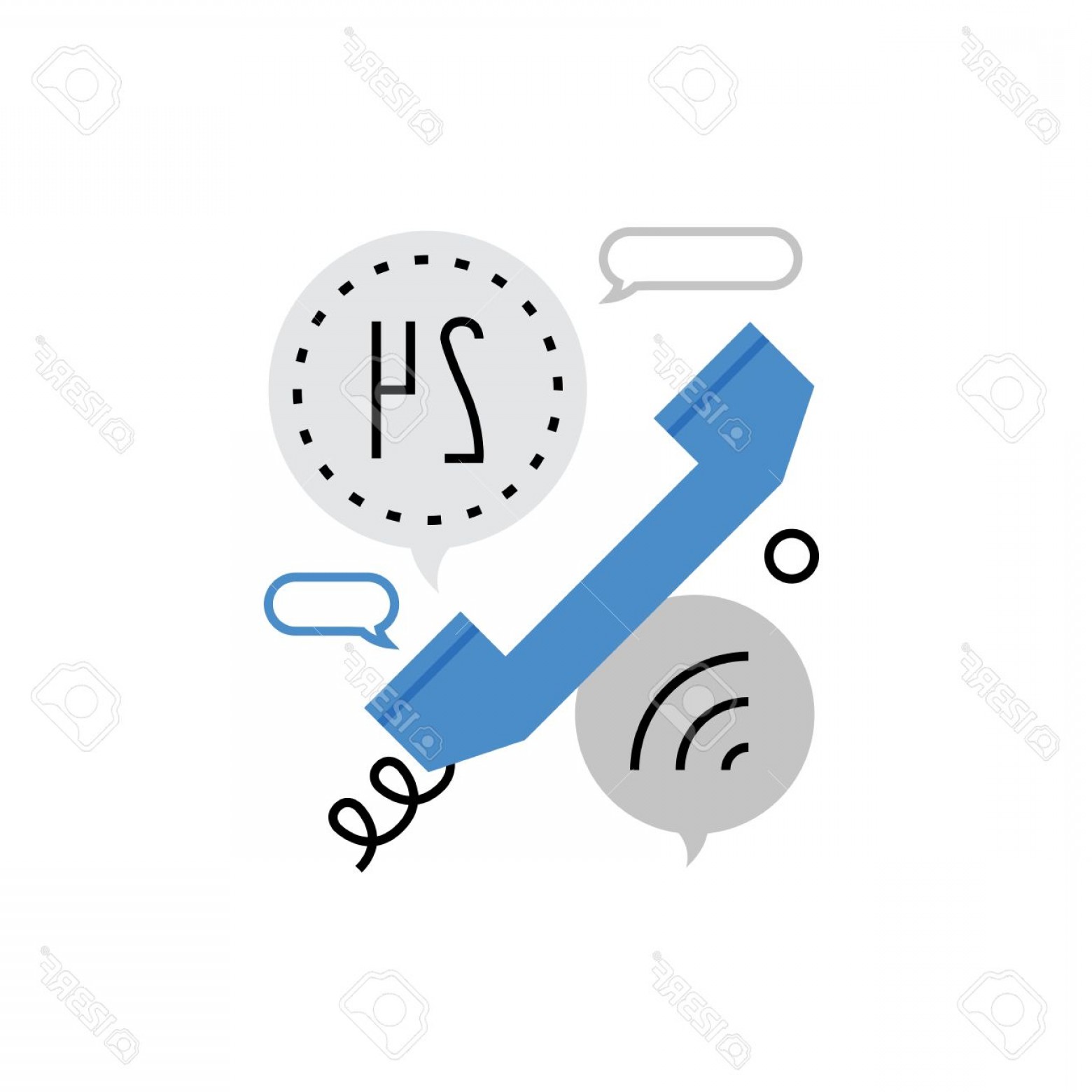1560x1560 Photostock Vector Modern Vector Icon Of Telephone Calling Telecom