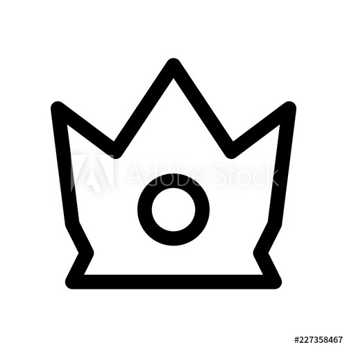 500x500 Crown King Best First Quality Service Vector Icon