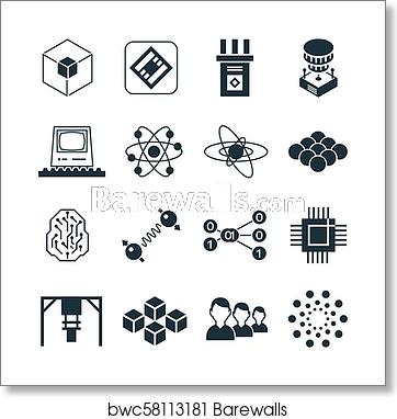 Digital Vector Quantum Computing Icon, Art Print Barewalls 362x382 Digital Vector Quantum Computing Icon, Art Print Barewalls