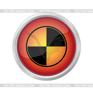 300x300 Quarantine Dangerous Area Sign Icon On Red Button