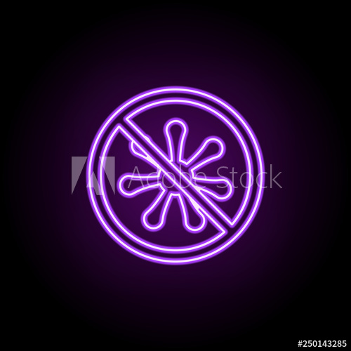 500x500 Quarantine Outline Icon Elements Of Security In Neon Style Icons