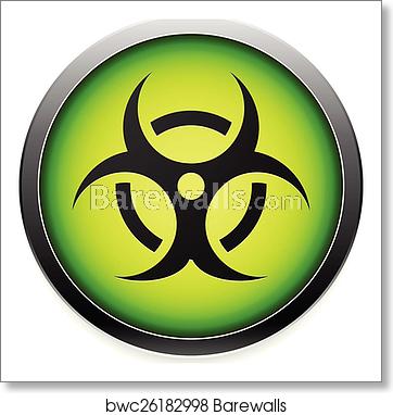 362x382 Quarantine, Contamination, Bio Hazard Symbol, Sign, Icon In Green