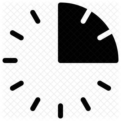 512x512 Quarter Hour Icon Of Glyph Style