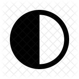 256x256 First Quarter Icon Of Line Style