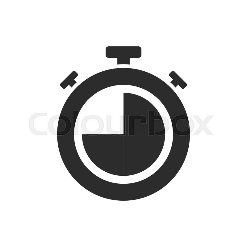 800x800 Isolated Stopwatch Icon Quarter To On Stock Vector Colourbox